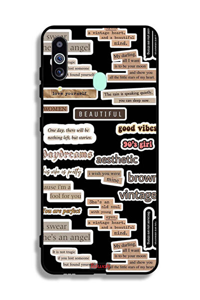 Tolwak Samsung Galaxy A60 Protective Case Cover Beautiful Quotes Stickers