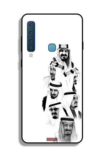 Tolwak غطاء حماية لهاتف سامسونج جالكسي A9 (2018) - فن ملوك السعودية - أبيض وأسود
