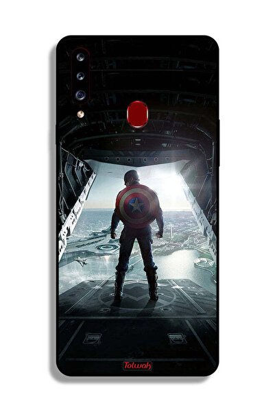 Tolwak غطاء حماية لهاتف سامسونج جالكسي A20s بتصميم صورة كابتن أمريكا