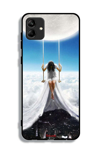 Tolwak Samsung Galaxy A04e Protective Case Cover Moon Clouds Town Art
