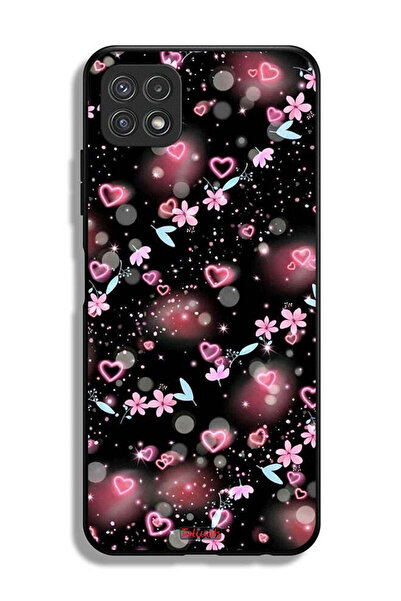 Tolwak غطاء حماية لهاتف سامسونج جالكسي A22 5G بنقشة قلوب وأزهار صغيرة