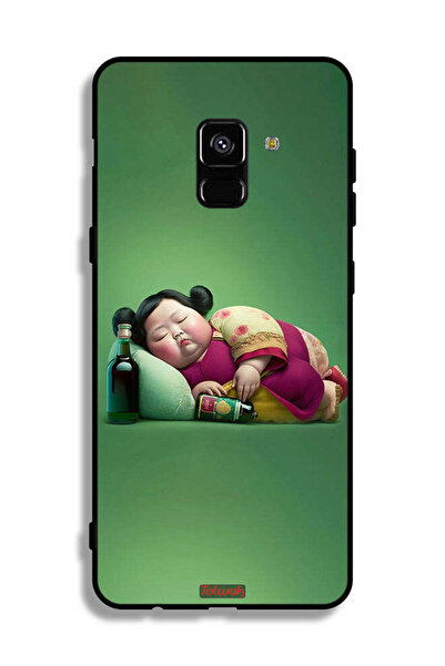 Tolwak غطاء حماية لهاتف Samsung Galaxy A8 Plus (2018) بتصميم فتاة سمينة