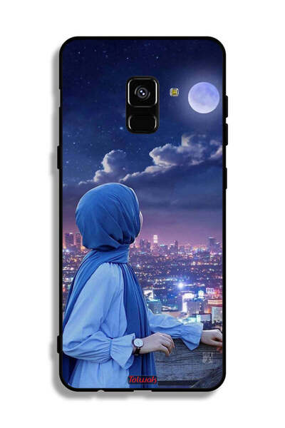 Tolwak غطاء حماية لهاتف Samsung Galaxy A8 Plus (2018) بتصميم فتاة محجبة تنظر ...