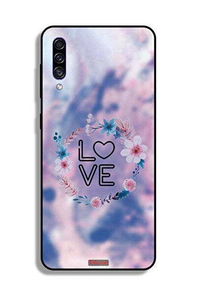 Tolwak غطاء حماية لهاتف سامسونج جالكسي A50 بتصميم خاتم الحب بين الزهور