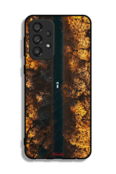 Tolwak غطاء حماية لهاتف سامسونج جالاكسي A33 5G بتصميم طريق في أشجار الخريف