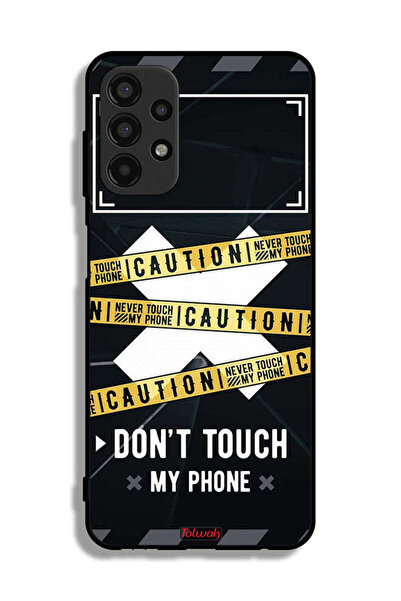 Tolwak Samsung Galaxy A13 4G Protective Case Cover Caution Never Touch My Phone