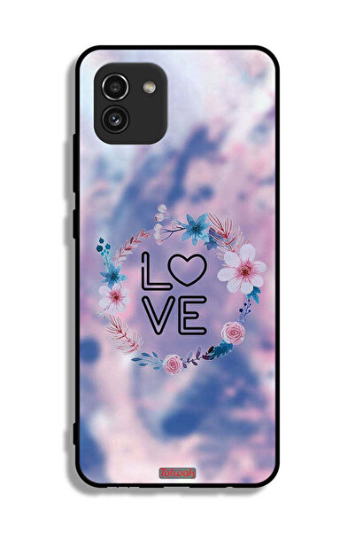 Tolwak غطاء واقي لغطاء الحماية Samsung Galaxy A03 غلاف الحماية "حب في زهور" فن الخاتم