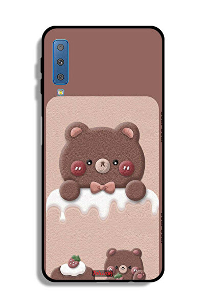 Tolwak غطاء حماية لهاتف Samsung Galaxy A7 (2018) بتصميم دب الفراولة