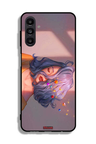 Tolwak غطاء حماية لهاتف سامسونج جالاكسي A04s بتصميم فتاة وفن الفضاء