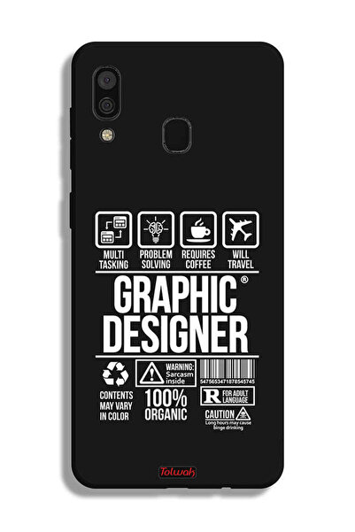 Tolwak غطاء حماية لهاتف Samsung Galaxy A20 - ملصق مصمم جرافيكي