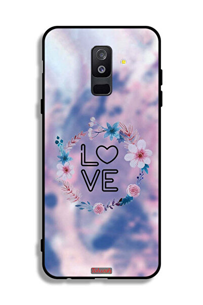 Tolwak غطاء حماية لهاتف Samsung Galaxy A6 Plus (2018) بتصميم خاتم الحب بين الزهور