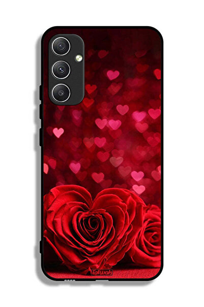 Tolwak غطاء حماية لهاتف Samsung Galaxy A34 5G بتصميم زهور على شكل قلب وفن تجريدي
