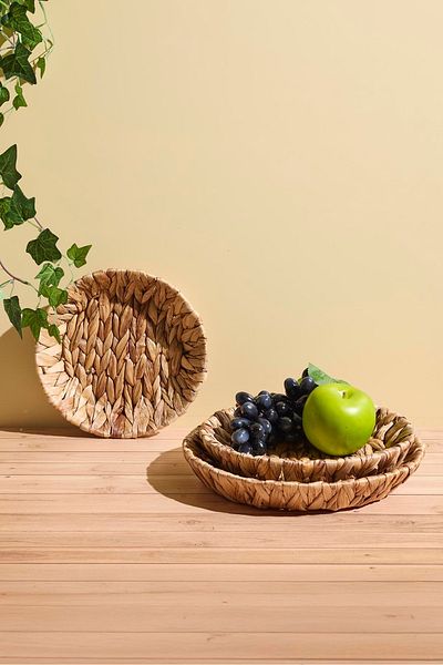 Perotti Cliento 3-Piece Round Straw Presentation Set