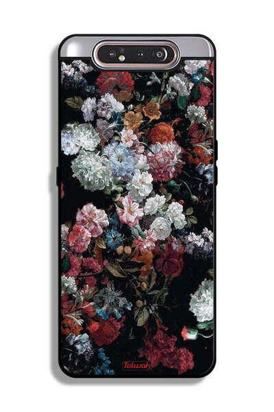 Tolwak غطاء حماية لهاتف سامسونج جالكسي A80 بنقشة ورود عتيقة