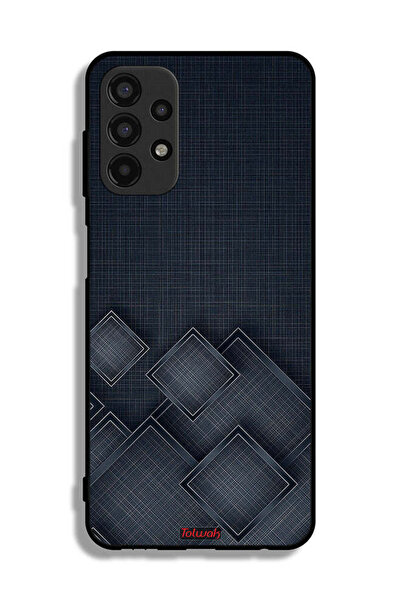 Tolwak Samsung Galaxy A13 4G Protective Case Cover Squares Pattern On Cloth