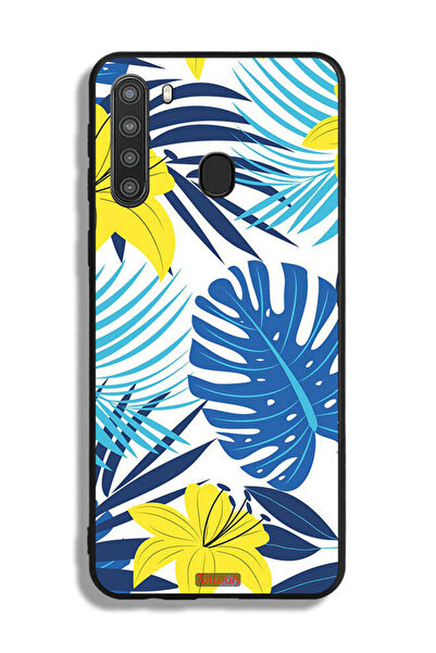 Tolwak غطاء حماية لهاتف سامسونج جالكسي A21 برسومات ريش وزهور