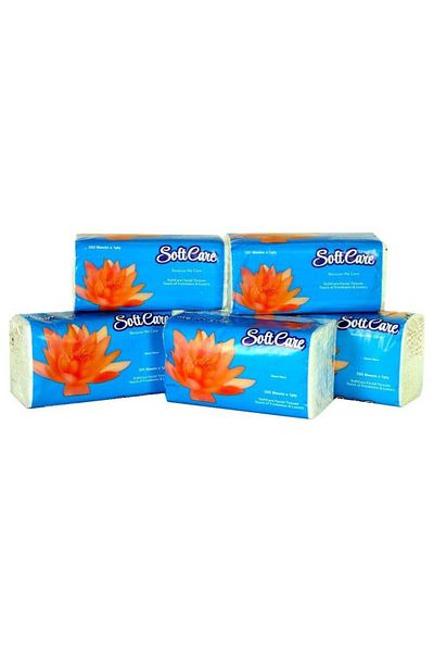Soft Care SET OF 5 (500) SHEET SOFT & LUXURIOUS FACIAL TISSUE