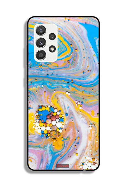 Tolwak Samsung Galaxy M32 5G Protective Case Cover Gems Colorful Abstraction