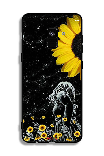 Tolwak غطاء حماية لهاتف Samsung Galaxy A8 Plus (2018) بتصميم فتاة تنظر إلى القمر