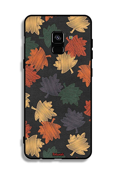 Tolwak غطاء حماية لهاتف Samsung Galaxy A8 Plus (2018) برسومات أوراق الخريف