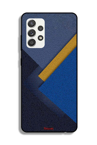 Tolwak غطاء حماية لهاتف سامسونج جالاكسي A32 5G بنقشة مثلثات جلدية