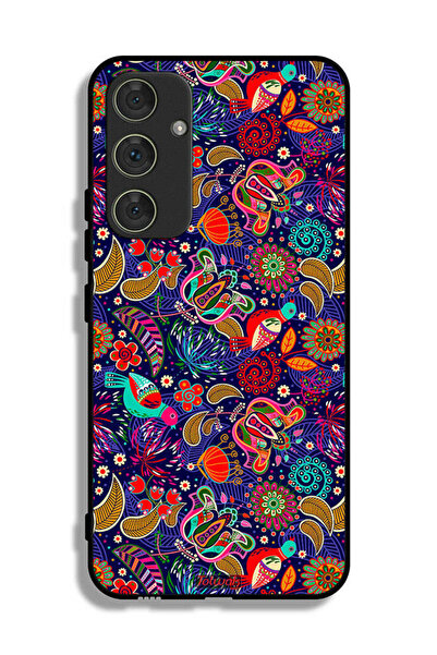 Tolwak غطاء حماية لهاتف سامسونج جالاكسي A54 5G بنقشة طيور وأوراق زهور ملونة