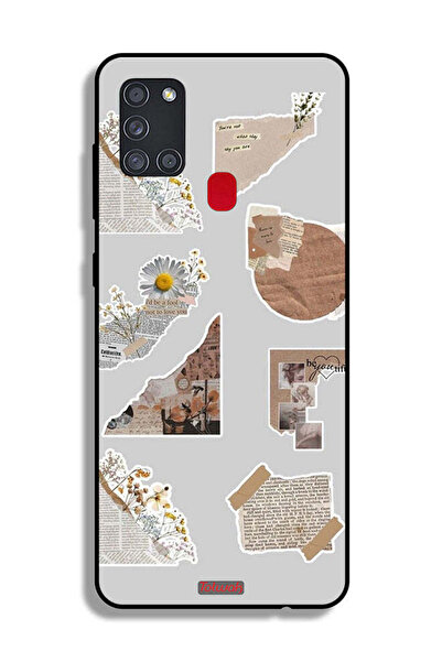 Tolwak غطاء حماية لهاتف سامسونج جالكسي A21s بقطع من الملصقات الورقية