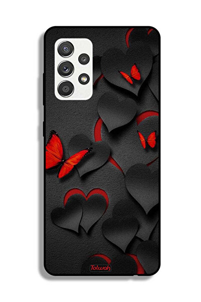 Tolwak Samsung Galaxy A32 5G Protective Case Cover Hearts And Butterflies Pat...