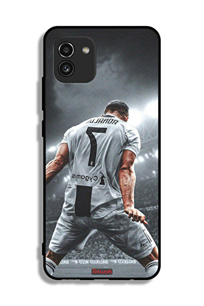 Tolwak غطاء حماية لهاتف سامسونج جالاكسي A03 بشعار احتفال كريستيانو رونالدو
