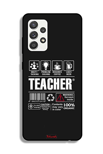Tolwak Samsung Galaxy M32 5G Protective Case Cover Teacher Sticker