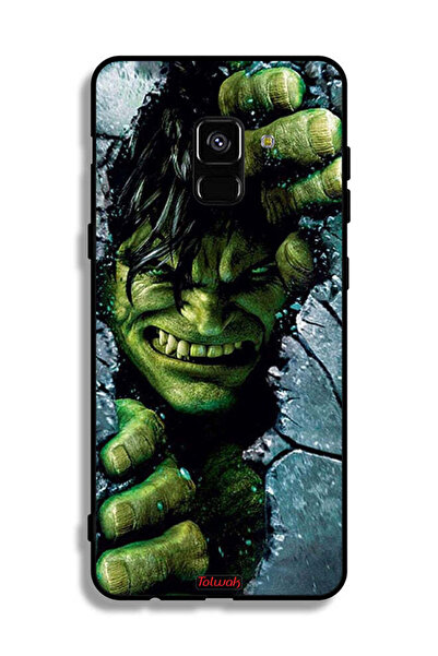 Tolwak غطاء حماية لهاتف Samsung Galaxy A8 Plus (2018) بتصميم هالك المذهل