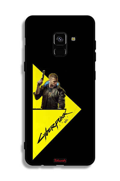 Tolwak غطاء حماية لجهاز Samsung Galaxy A8 Plus (2018) Cyberpunk 2077