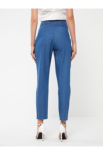 LC Waikiki Indigo Karın Panelli Harem Fit Hamile Jean Pantolon