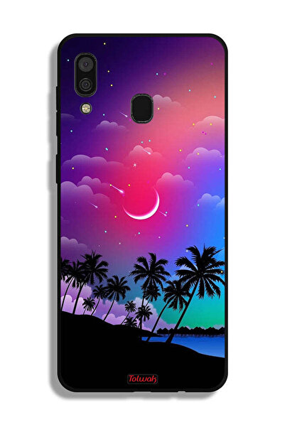 Tolwak Samsung Galaxy A30 Protective Case Cover Moon In Night Art