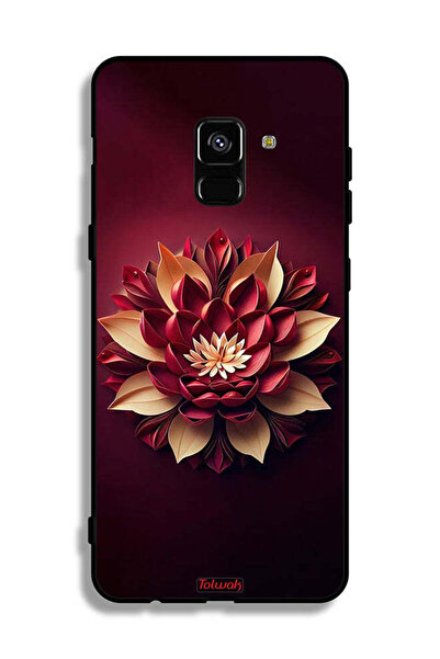 Tolwak غطاء حماية لهاتف Samsung Galaxy A8 Plus (2018) بتصميم زهور تجريدية