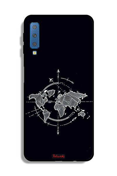 Tolwak غطاء حماية لهاتف Samsung Galaxy A7 (2018) بتصميم فن البوصلة