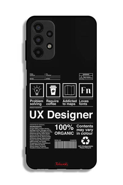 Tolwak Samsung Galaxy A13 4G Protective Case Cover Ux Designer Sticker