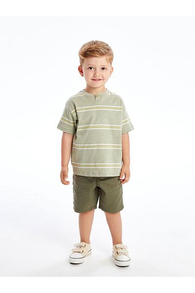 LC Waikiki Khaki Basic Baby Boy Gabardine Shorts