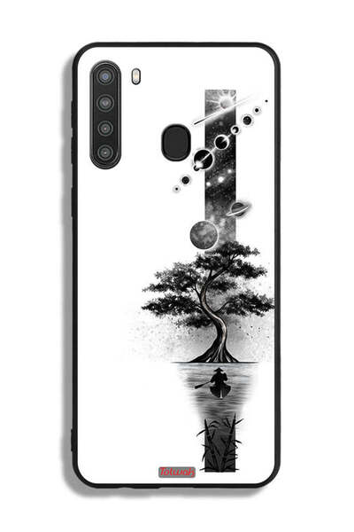 Tolwak غطاء حماية لهاتف Samsung Galaxy A21 بتصميم فن الأرض والفضاء