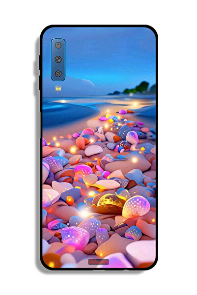 Tolwak غطاء حماية لهاتف Samsung Galaxy A7 (2018) برسومات فنية من الأحجار