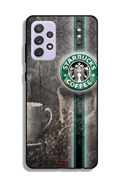 Tolwak Samsung Galaxy A72 5G Protective Case Cover Coffee Art