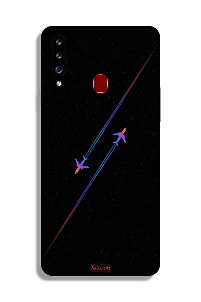 Tolwak Samsung Galaxy A20s Protective Case Cover Airplanes Art