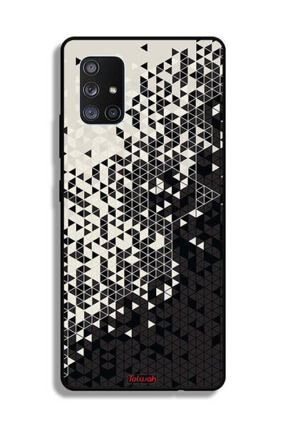 Tolwak غطاء حماية لهاتف سامسونج جالاكسي A71 5G بنمط مثلث فني رقمي