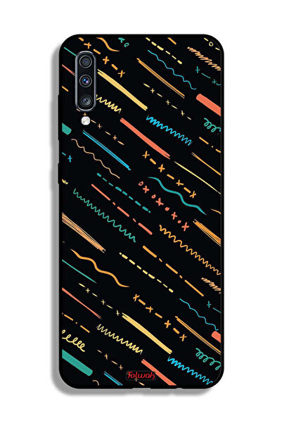 Tolwak غطاء حماية لهاتف سامسونج جالاكسي A70 بنمط خطوط X مجردة