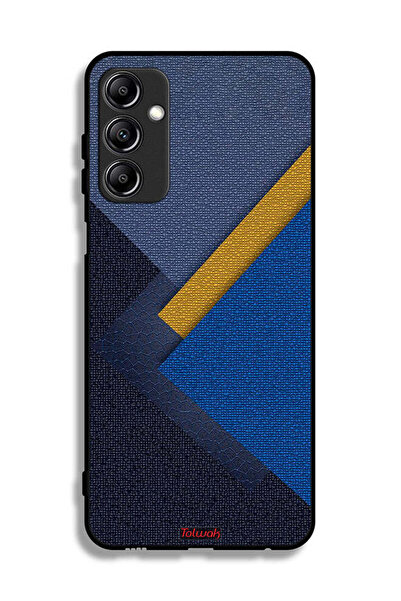 Tolwak غطاء حماية لهاتف سامسونج جالاكسي A24 4G بنقشة مثلثات جلدية