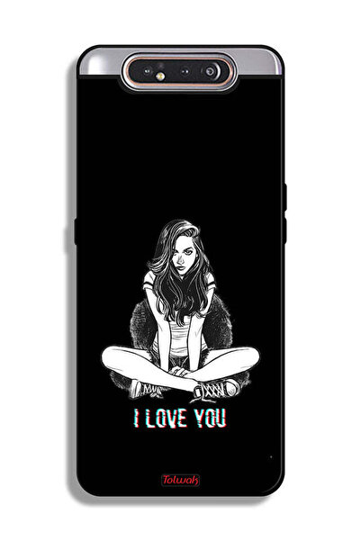 Tolwak غطاء حماية لهاتف سامسونج جالكسي A80 بتصميم "أحبك"