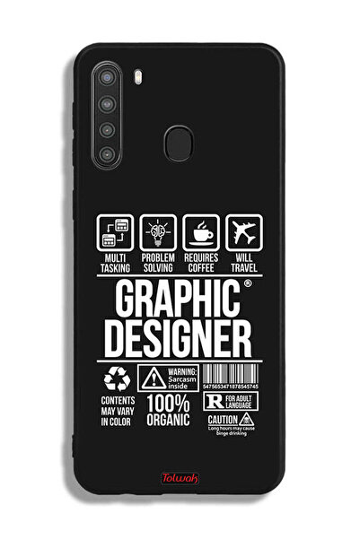Tolwak Samsung Galaxy A21 Protective Case Cover Graphic Designer Sticker