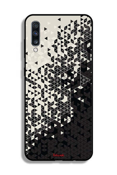Tolwak غطاء حماية لهاتف سامسونج جالاكسي A70 بنمط مثلث فني رقمي