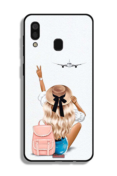 Tolwak غطاء حماية لهاتف سامسونج جالكسي A20 - فتاة تحب السفر