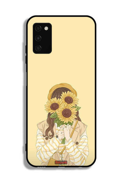 Tolwak غطاء حماية لهاتف سامسونج جالكسي A03s بنقشة عباد الشمس وإخفاء الوجه